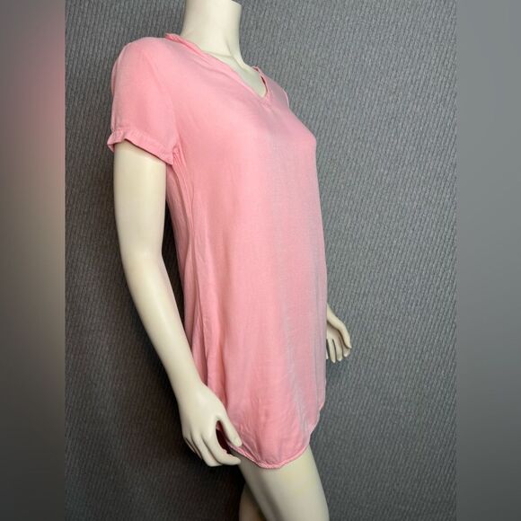 Anthropologie Cloth & Stone Shirt‎ Dress Womens Size XS Pink V Neck - Picture 2 of 8